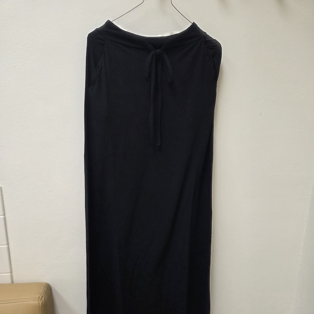 Azy By Zenana Outfitters Black Drawstring Maxi Skirt